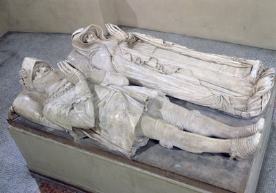 Bildnisse von Anne de Montmorency (1493-1567) Konstabler und Marschall von Frankreich und Madeleine von Savoyen (1510-86) Herzogin von Montmorency, um 1567 und um 1586 (Marmor) von Barthelemy Prieur